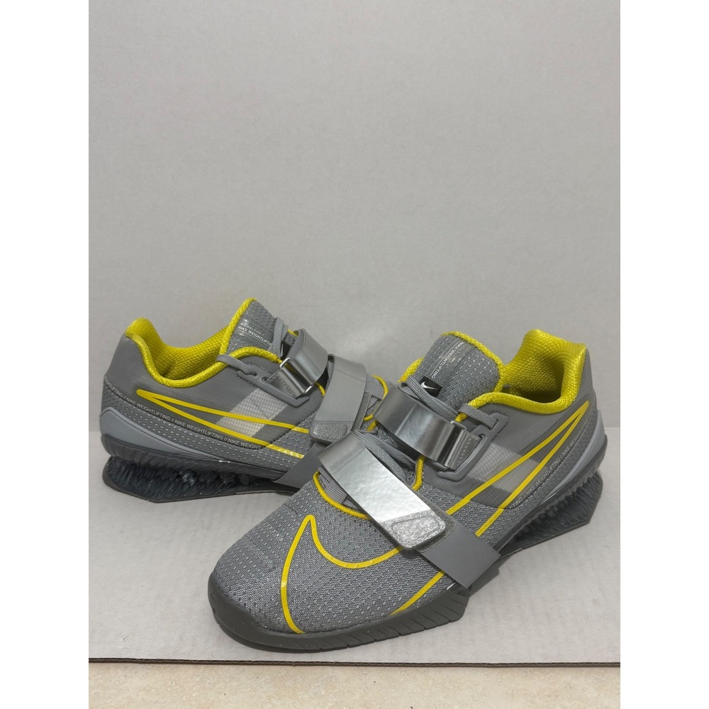 Nike Romaleos 4 Mens Weightlifting Shoes Grey Yellow CD3463-002 Size 11